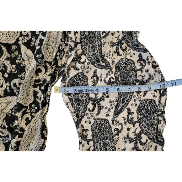 Vintage Paisley Print Scarf With Fringe Made In Italy - Picture 3 of 5